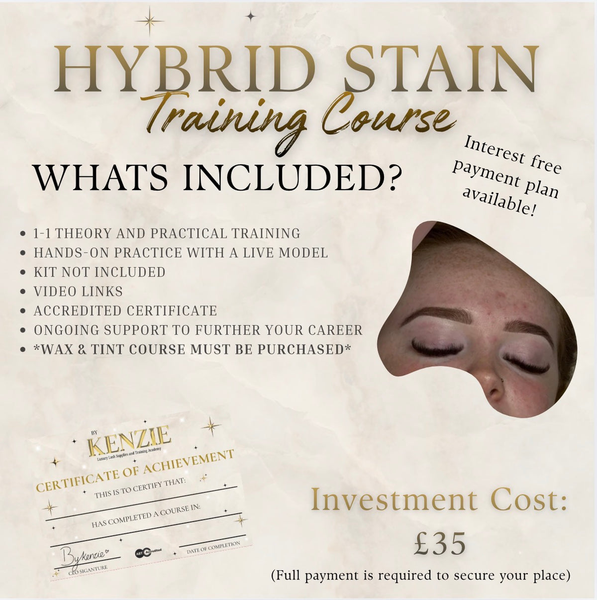 Hybvrid Stain ADD ON Training Course | KIT NOT INCLUDED